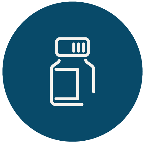 An icon of a bottle of medication.
